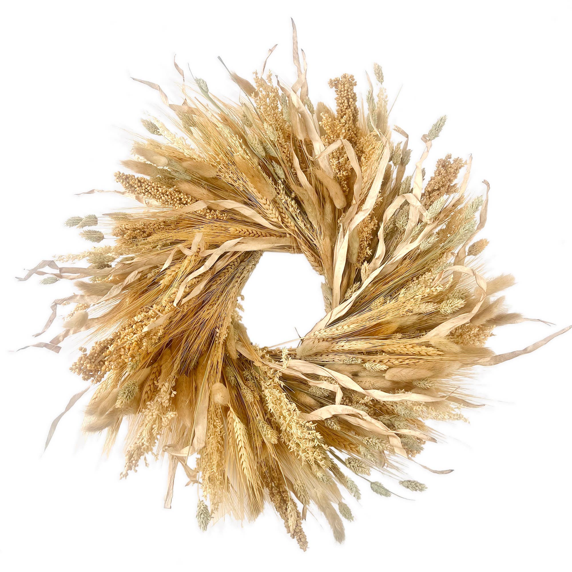 Natural Golden Grains Wreath