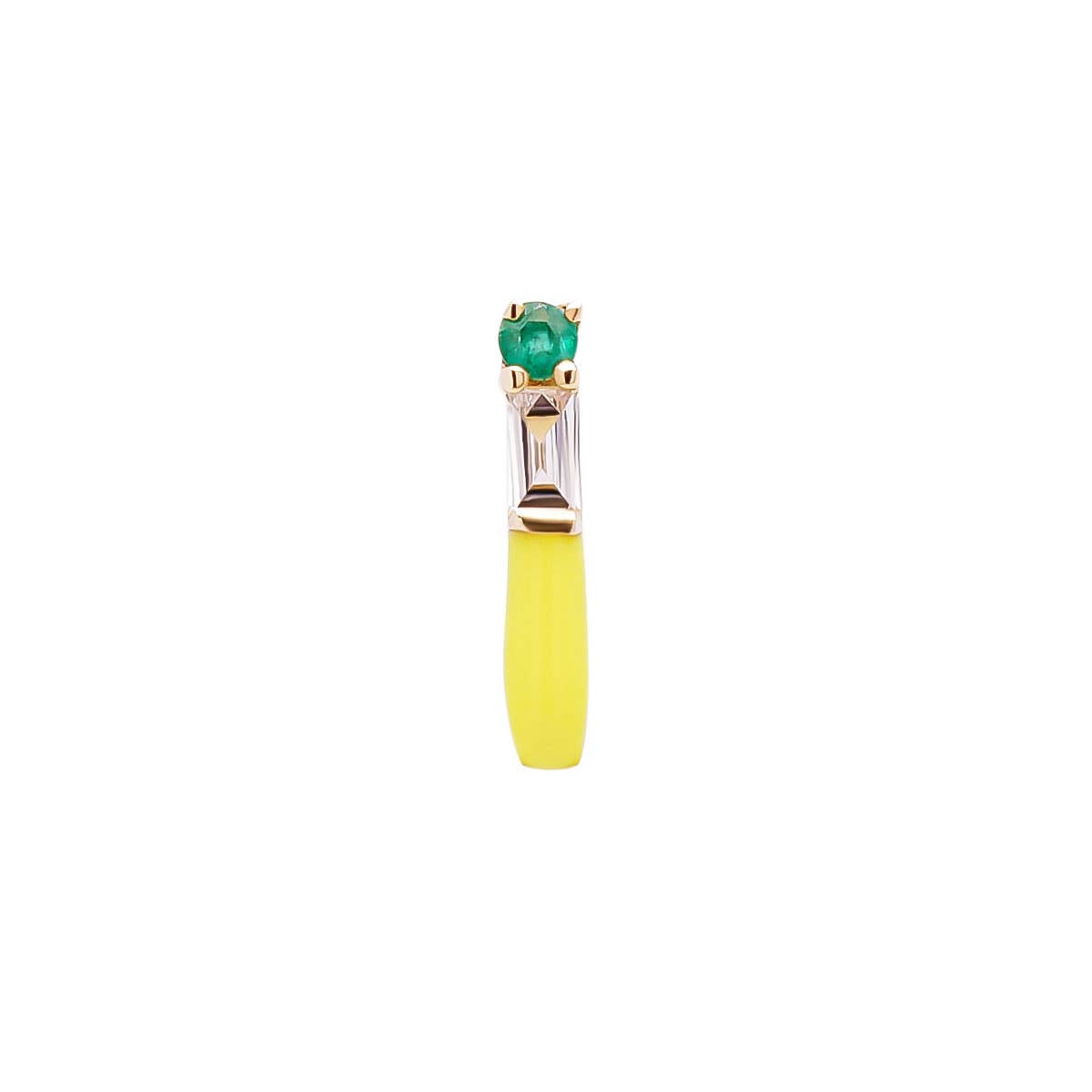 Magic Wand Emerald Flat Back Earring